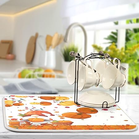 Absorbent Microfiber Protector for Kitchen Countertops 16 X 18 Inch Natural Fresh Fruits Dry Dishes Pads Tableware Mats