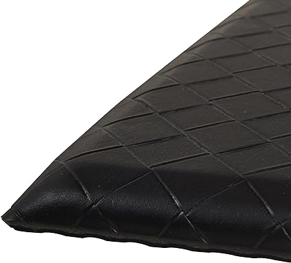 Rectangular Non-slip,Stain Anti Fatigue Standing Comfort Mat for Home and Office, 20 x 36 Inch, Black