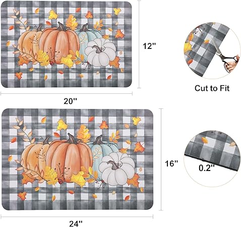 Absorbent  Halloween Dish Drying Mat, 12"x20"