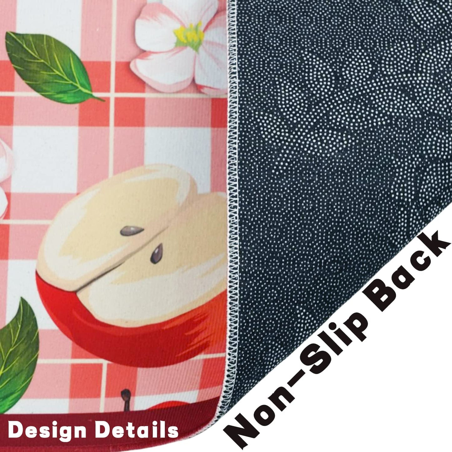 Set of 2- Plant Floral Butterfly Kitchen Rugs with Runner Decor Accessories Things - 17x30 and 17x48 Inch