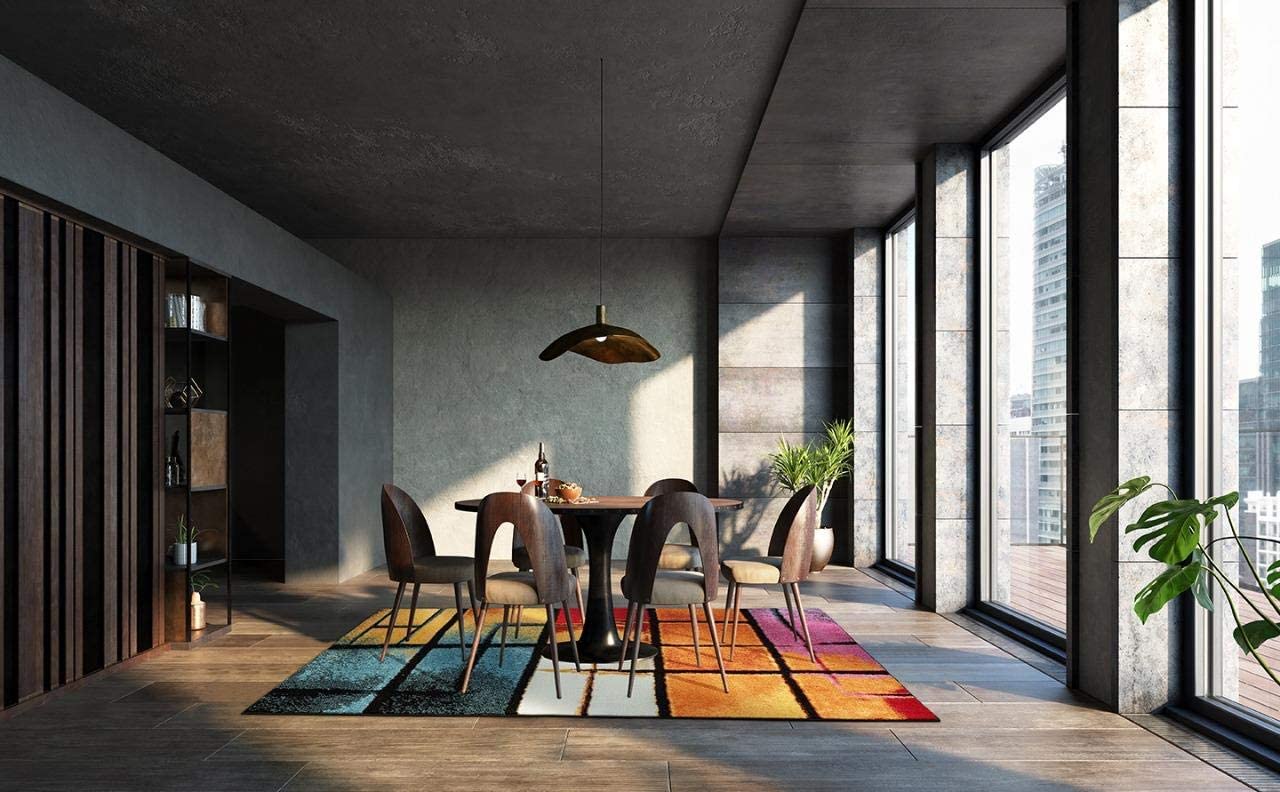 Lagos Collection Multi Art Deco Area Rug