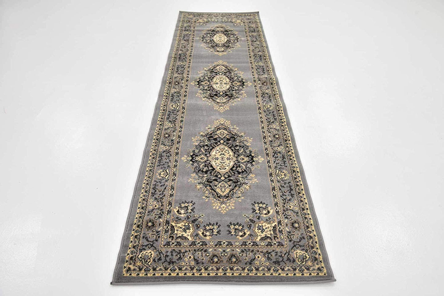 Traditional Medallion Gray Soft Area Rug