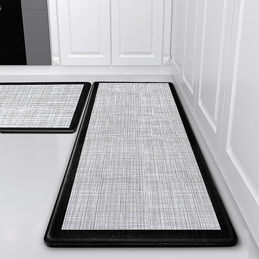 Anti Fatigue Cushioned Non-Skid, Waterproof Cushioned Non-Skid, Waterproof Standing Rugs, [2 PCS]