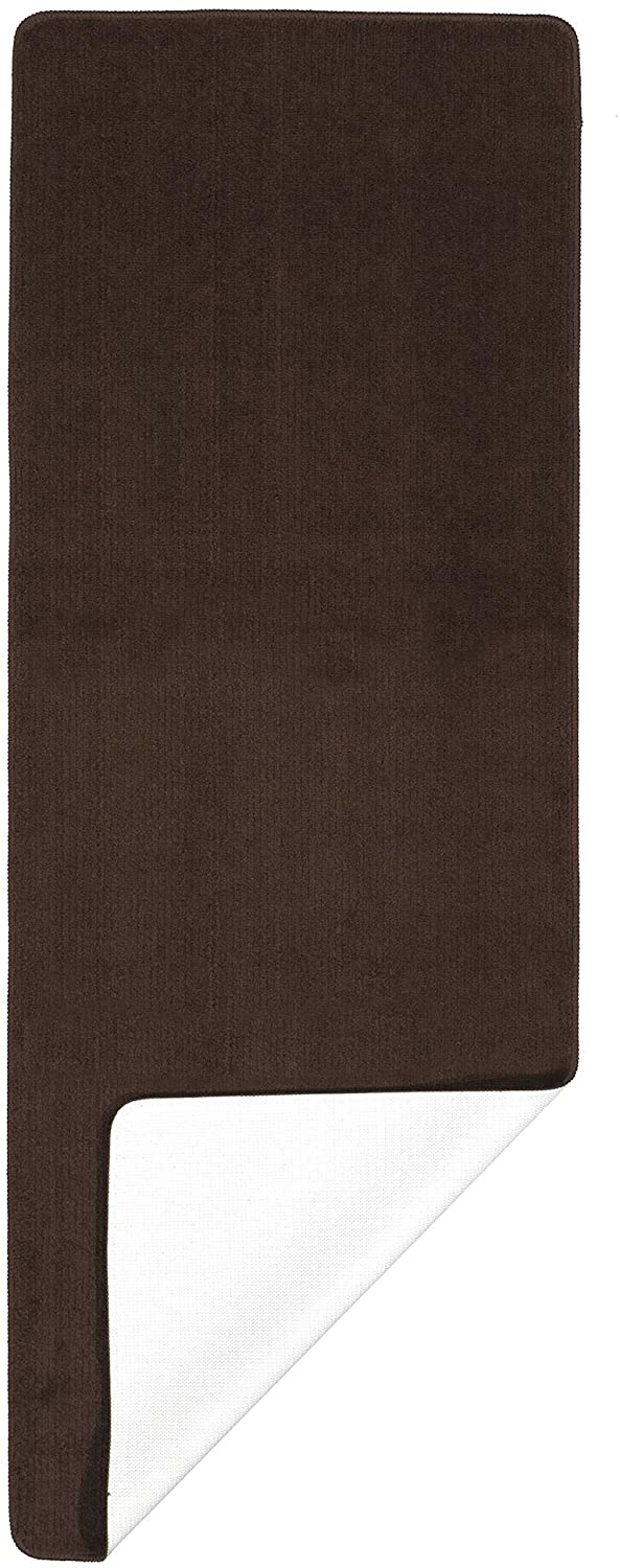 Softy Solid Non-Slip Kitchen Runner Bath Rug, Brown