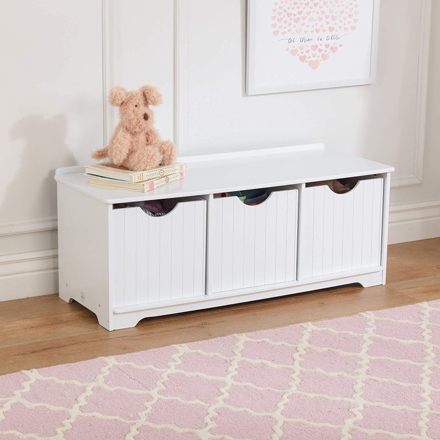 Nantucket Storage Bench - White