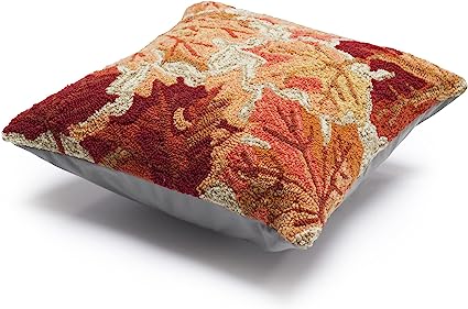 Frontporch Indoor/Outdoor Easy Care Invisible Zipper Hand Tufted Pillow- Birds Multi 18" x 18"