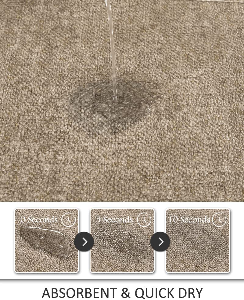 Rubber Backing Non Skid Quick Dry Washable Kitchen Rugs