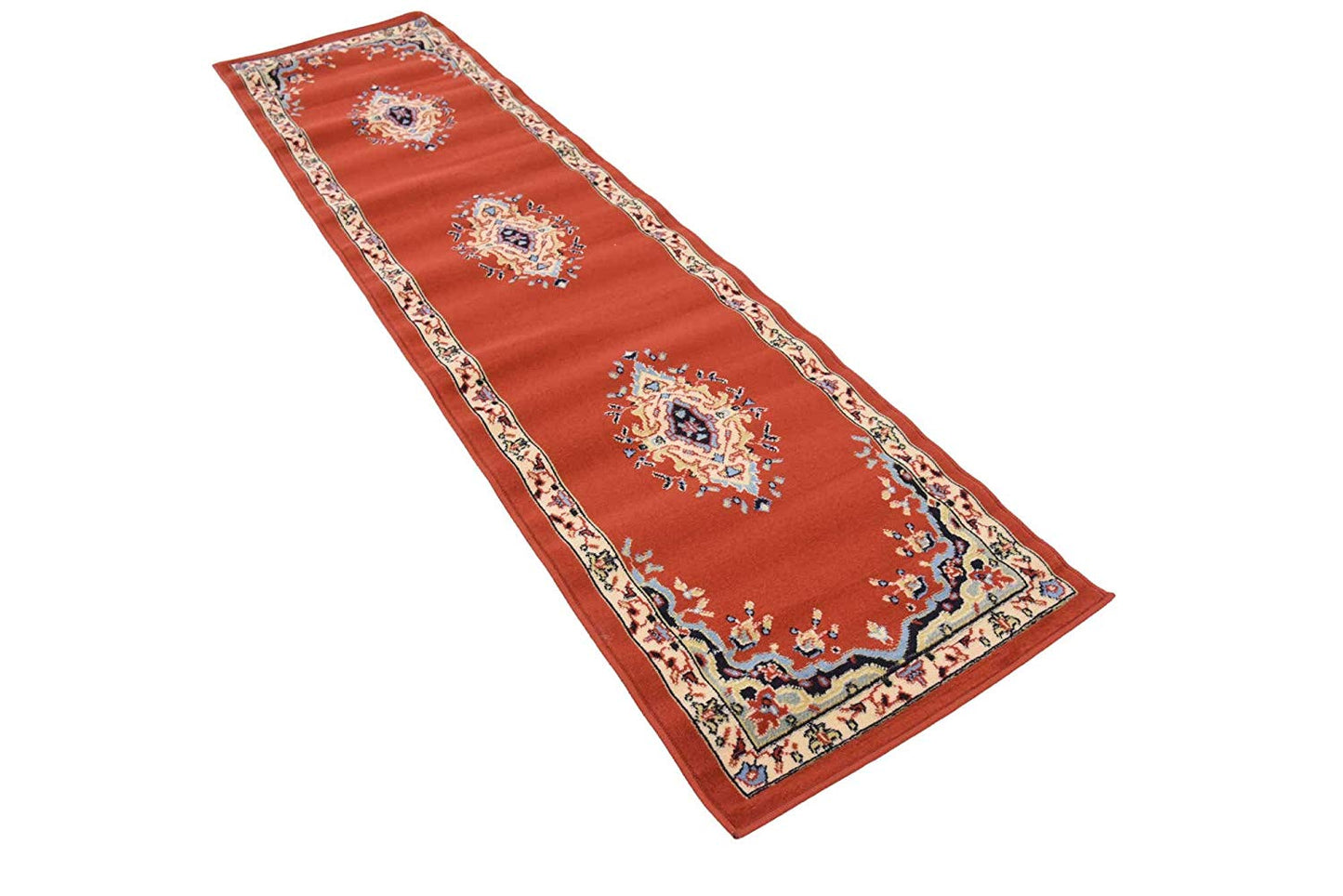 Traditional Terracotta Soft Area Rug