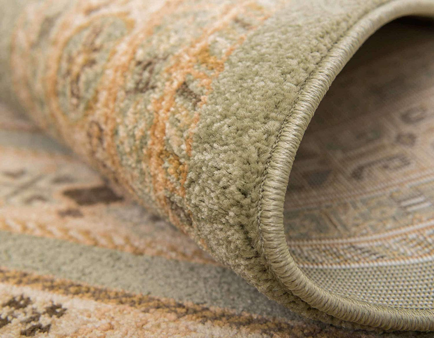 Tribal Pattern Light Green Soft Area Rug