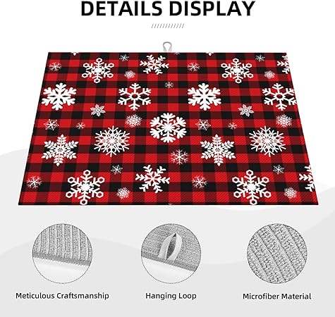 Bird Dish Drying Mat, Absorbent Microfiber Reversible Mats for Kitchen Counter, 16x18 Inch