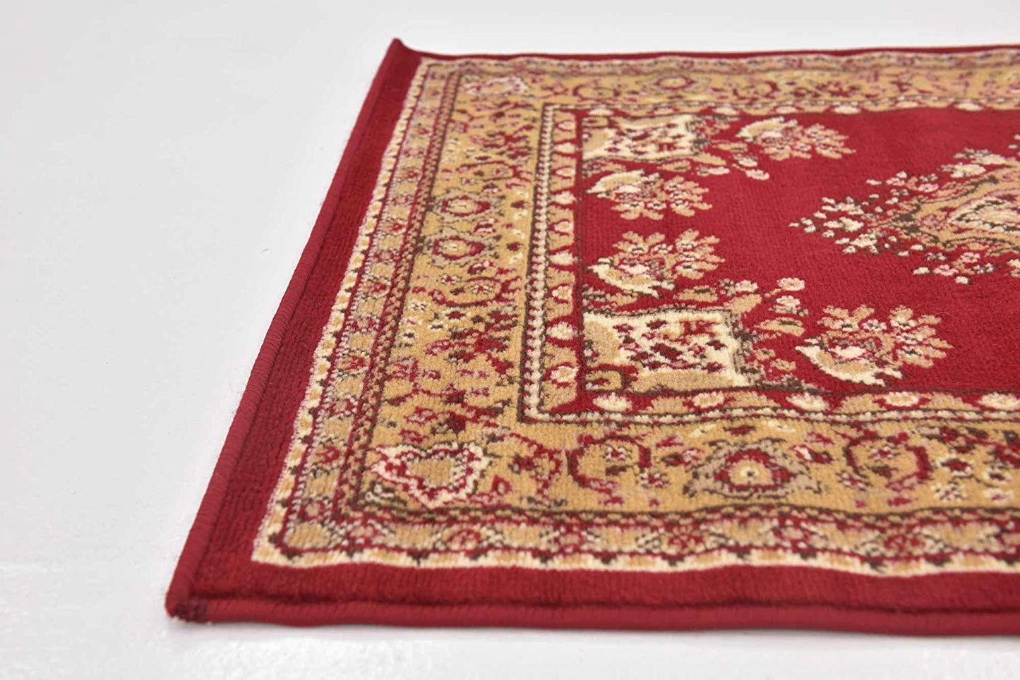 Traditional Medallion Burgundy Soft Area Rug