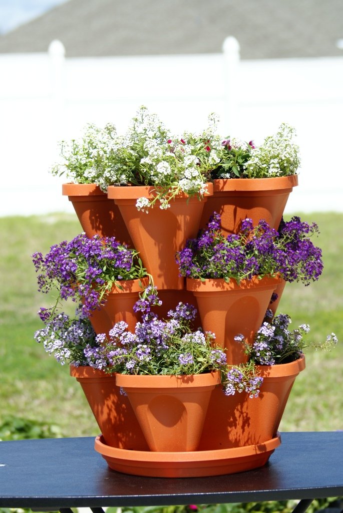 3 Tier Stackable Garden Indoor/Outdoor Planter Set - Self Watering