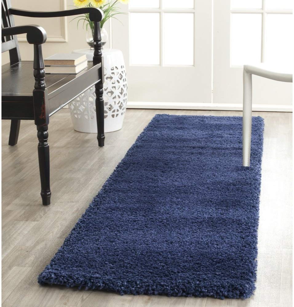 Navy Soft Plush Shag Area Rug