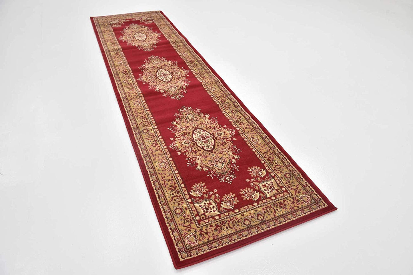 Traditional Medallion Burgundy Soft Area Rug