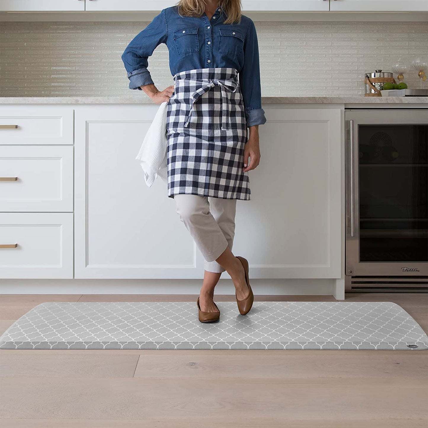 Linen Truffle Elite Premier Gel & Foam Anti-Fatigue Kitchen Floor Comfort Mat, 20" x 36"