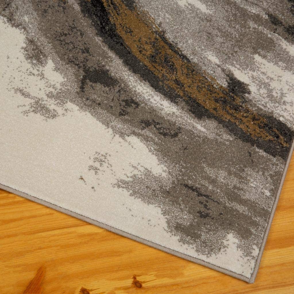 Lagos Collection Beige Geometric Soft Area Rug