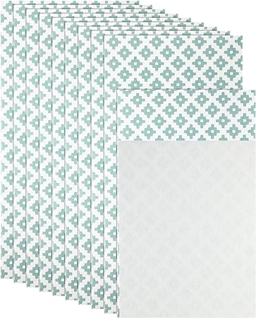 10 Pcs Absorbent Nonadhesive Refrigerator Liners, (Cool,12 x 24 Inch)
