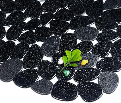 Pebble Mats for Stainless Steel Sink, (Black,2 Pack), 15.8inch x 12inch