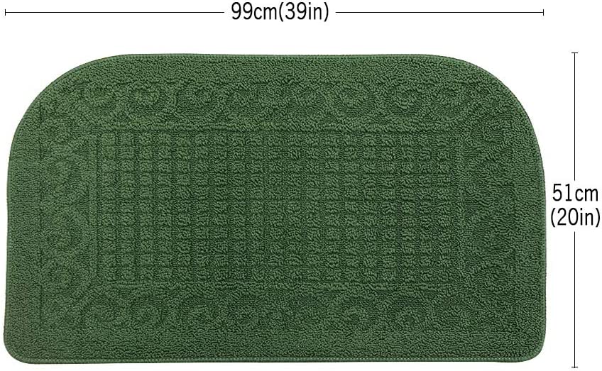 27X18 Inch Anti Fatigue Mats Made of 100% Polypropylene Half Round Cushion Specialized in Anti Slippery and Machine Washable (Beige 1 pc)