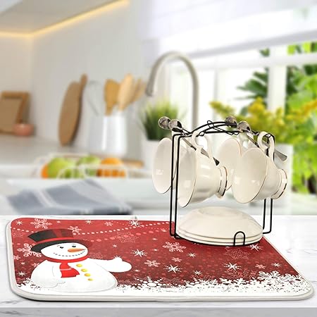 Absorbent Microfiber Protector for Kitchen Countertops 16 X 18 Inch Natural Fresh Fruits Dry Dishes Pads Tableware Mats