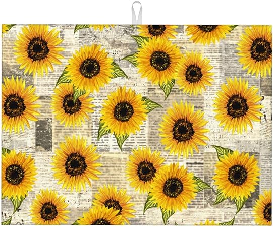 Bird Dish Drying Mat, Absorbent Microfiber Reversible Mats for Kitchen Counter, 16x18 Inch