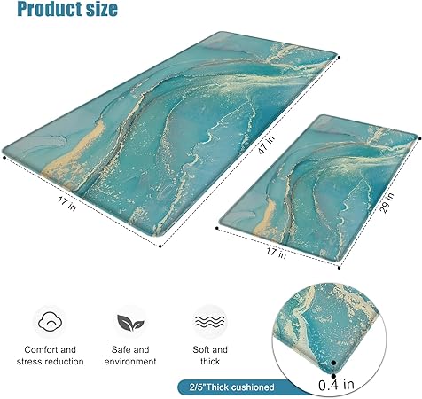 Anti Fatigue Cushioned Memory Foam Waterproof Non Slip 2 Piece Set,