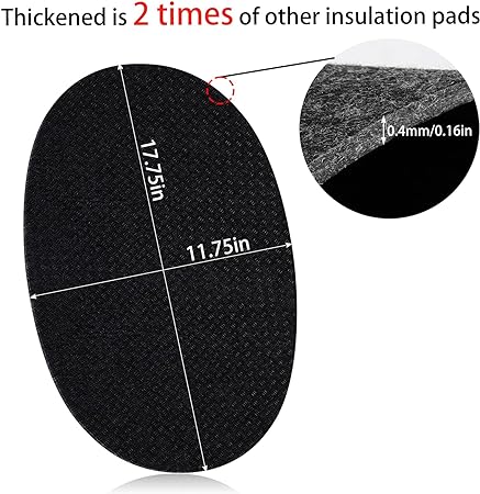 Heat Resistant Mat for Air Fryer, 2 Pcs Heat Resistant Pad Countertop Protector Mat Coffee Maker Mat for Countertops with Sliding Function for Air Fryer, Blender, Coffee Maker, Toaster