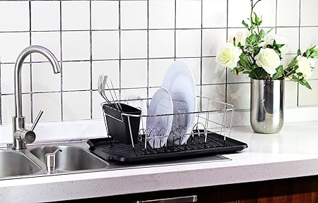 Universal Polypropylene Dish Drain Board for kitchen (Black)