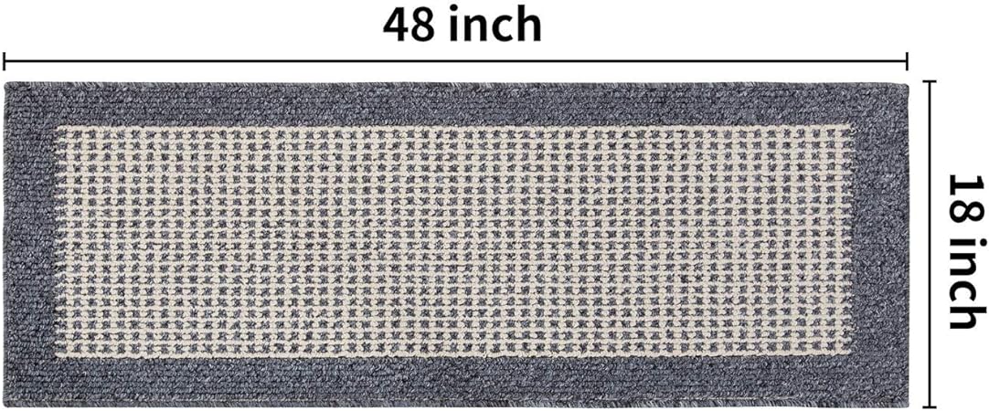 28X18 Inch Washable Polypropylene Square Cushion Which is Anti Slippery and Stain Resistance, Black Gray