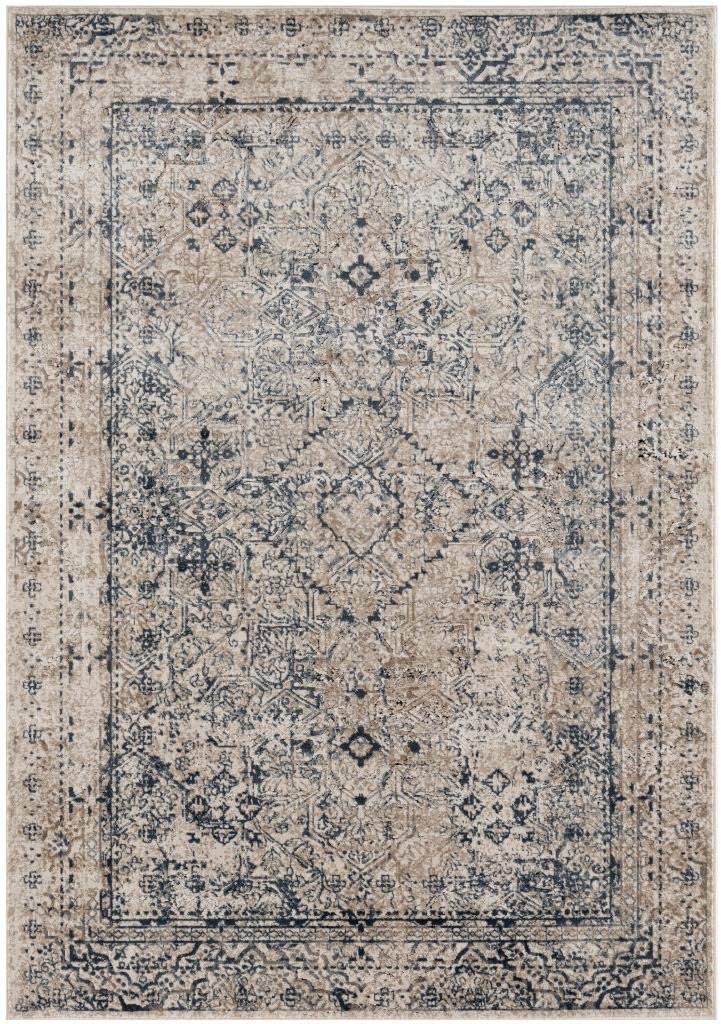 Wood bridge Collection Cream Oriental Soft Area Rug