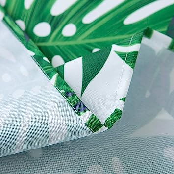 Medallion Outdoor Tablecloth with Umbrella Hole - Water Resistant Spillproof Table Cover (Zippered - 60" x 60" Square, Light Green)