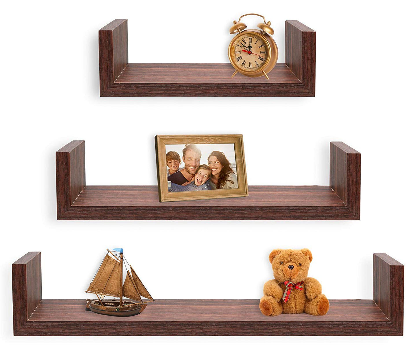 Floating U Shelves - Set of 3