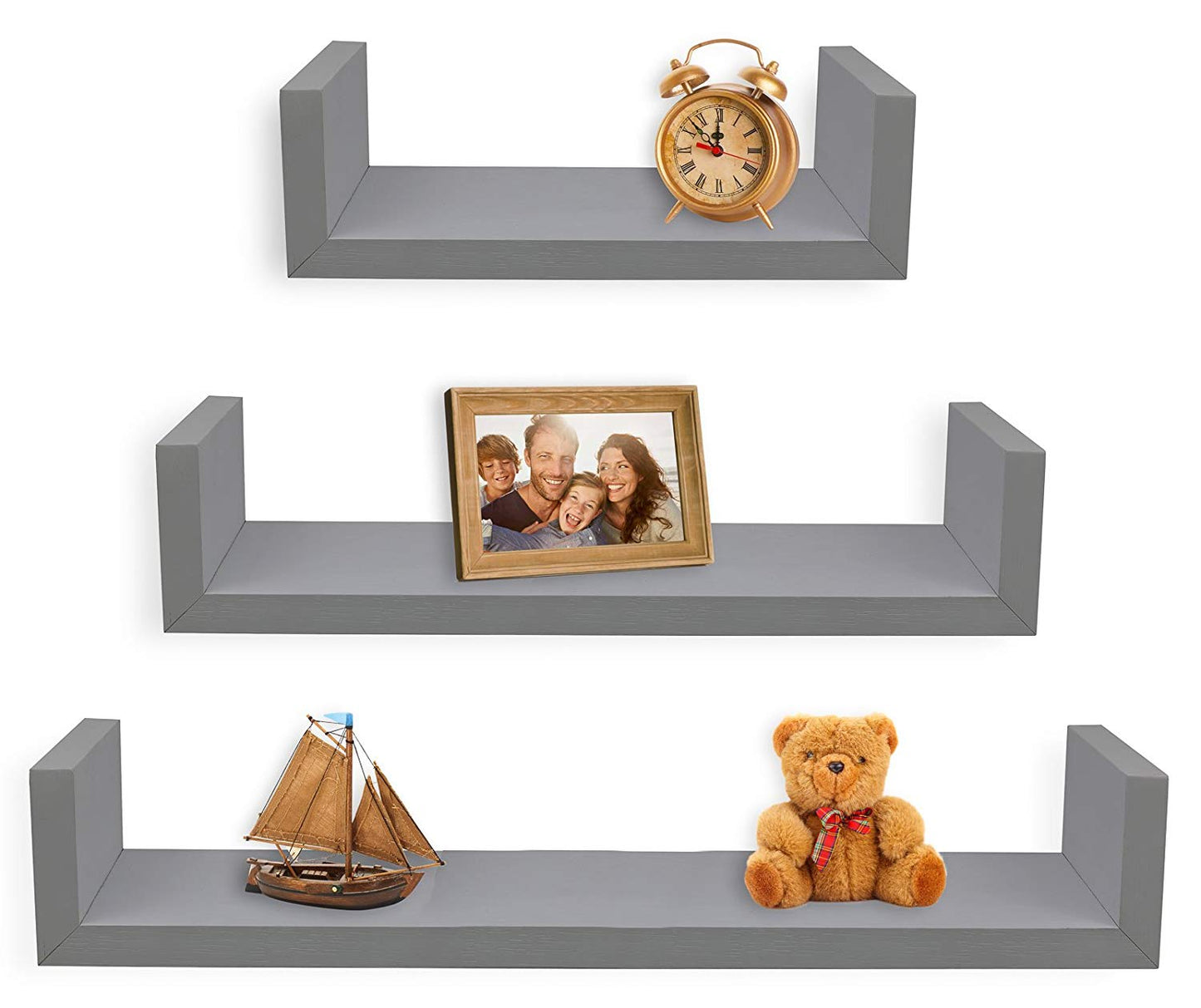 Floating U Shelves - Set of 3