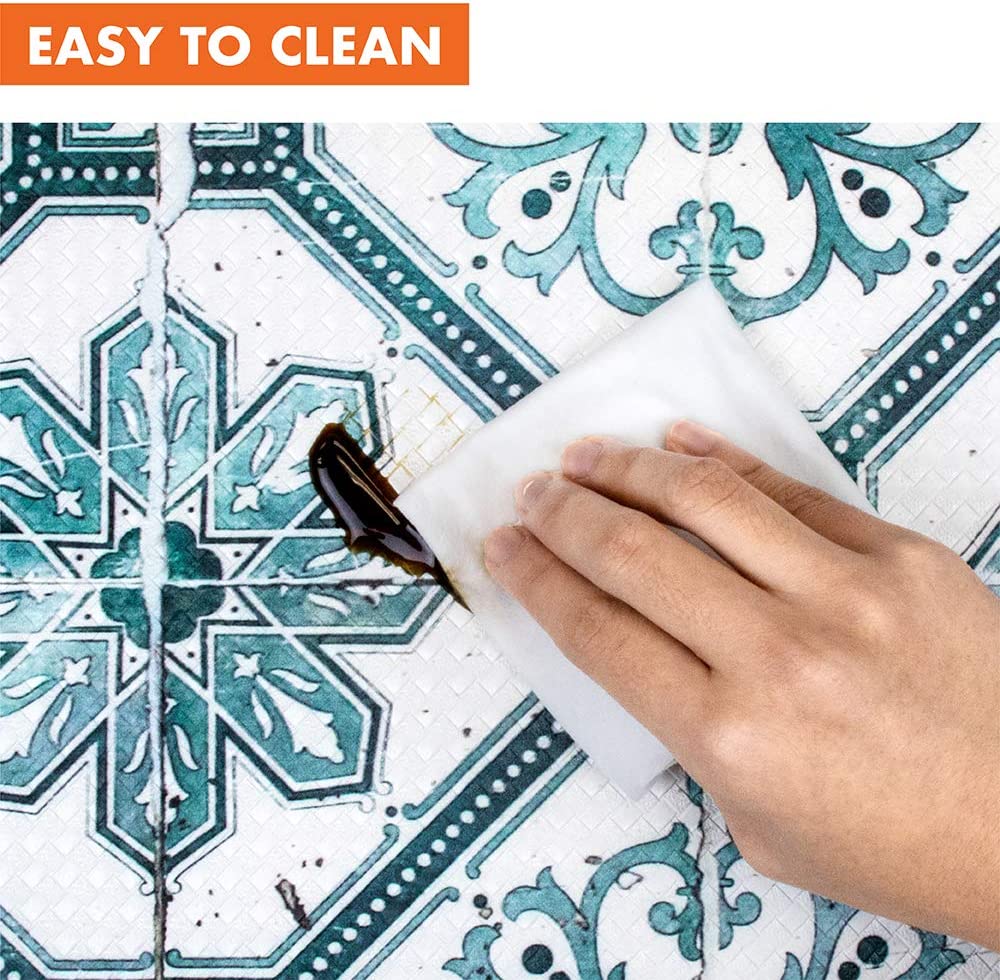 Anti Fatigue Reversible Cushioned Memory Foam Kitchen Rug Pad, 32x17 (Marble Gray)