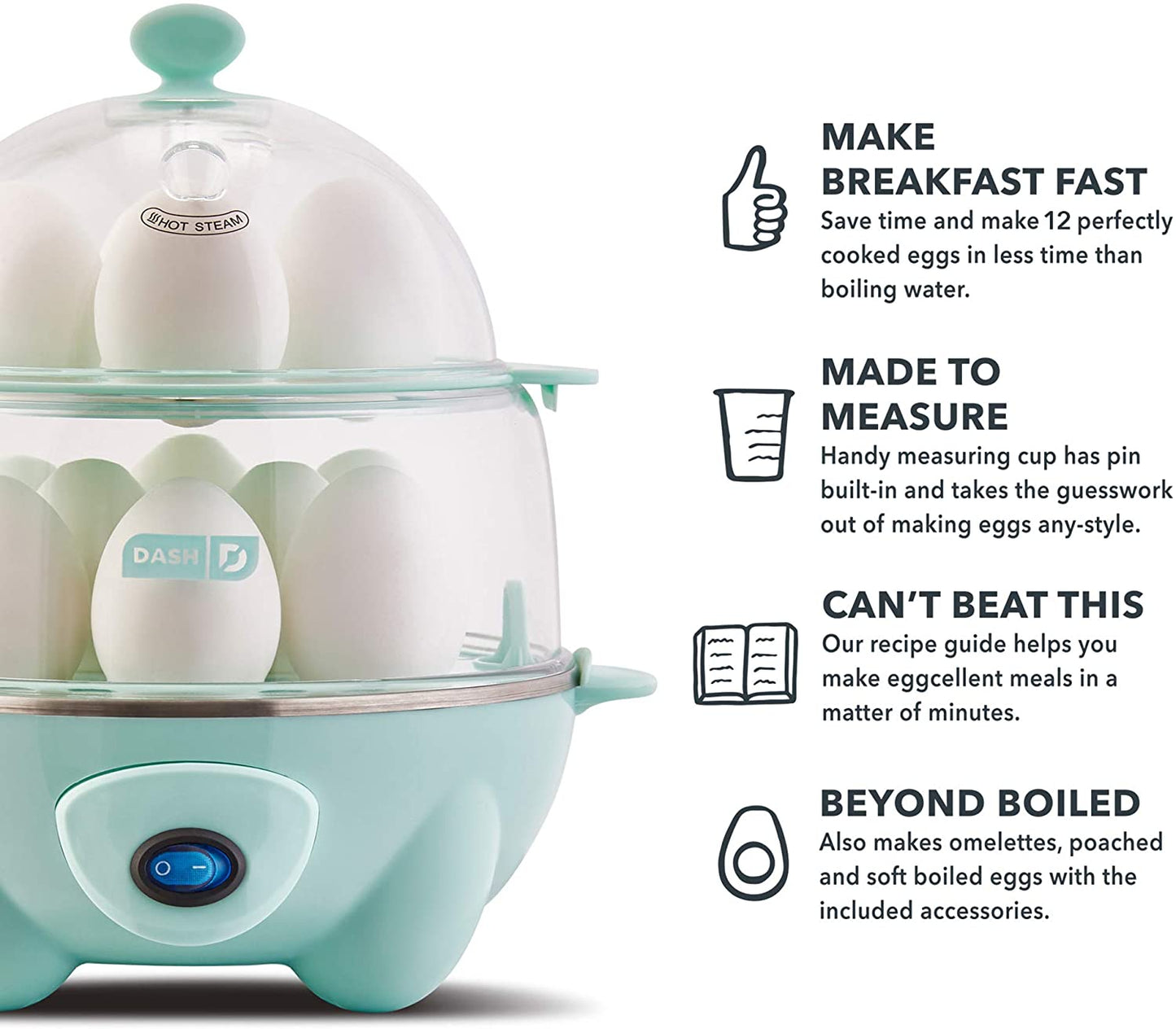 Electric Rapid 12 Eggs Cooker W/ Auto Shut Off