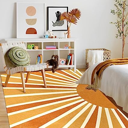 Sun Print Machine Washable Area Rugs-5x7 Rug