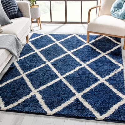 Blue Modern Soft Area Rug