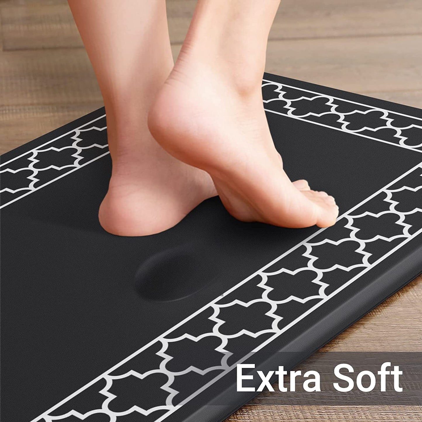 [2 PCS] Cushioned Anti-Fatigue Kitchen Rug Non Slip Kitchen Mats and Rugs