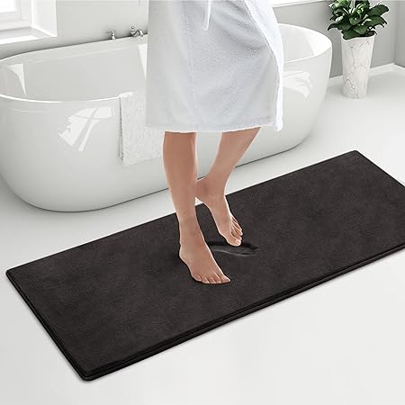 Luxurious Memory Foam Bath Absorbent Machine-Washable Mat, 17 x 24 inches,