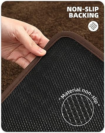 20"x32" Super Absorbent Resist Dirt Entryway Rug, Non-Slip TPR Backing Front Door Mat Indoor Entrance, Machine Washable Low-Profile Inside Door Mats for Entry, Grey