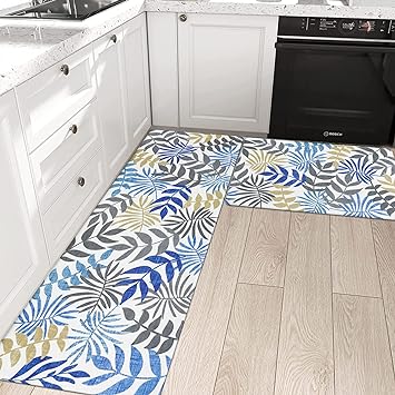 Anti Fatigue Kitchen Mats for Floor 2 Piece Set,