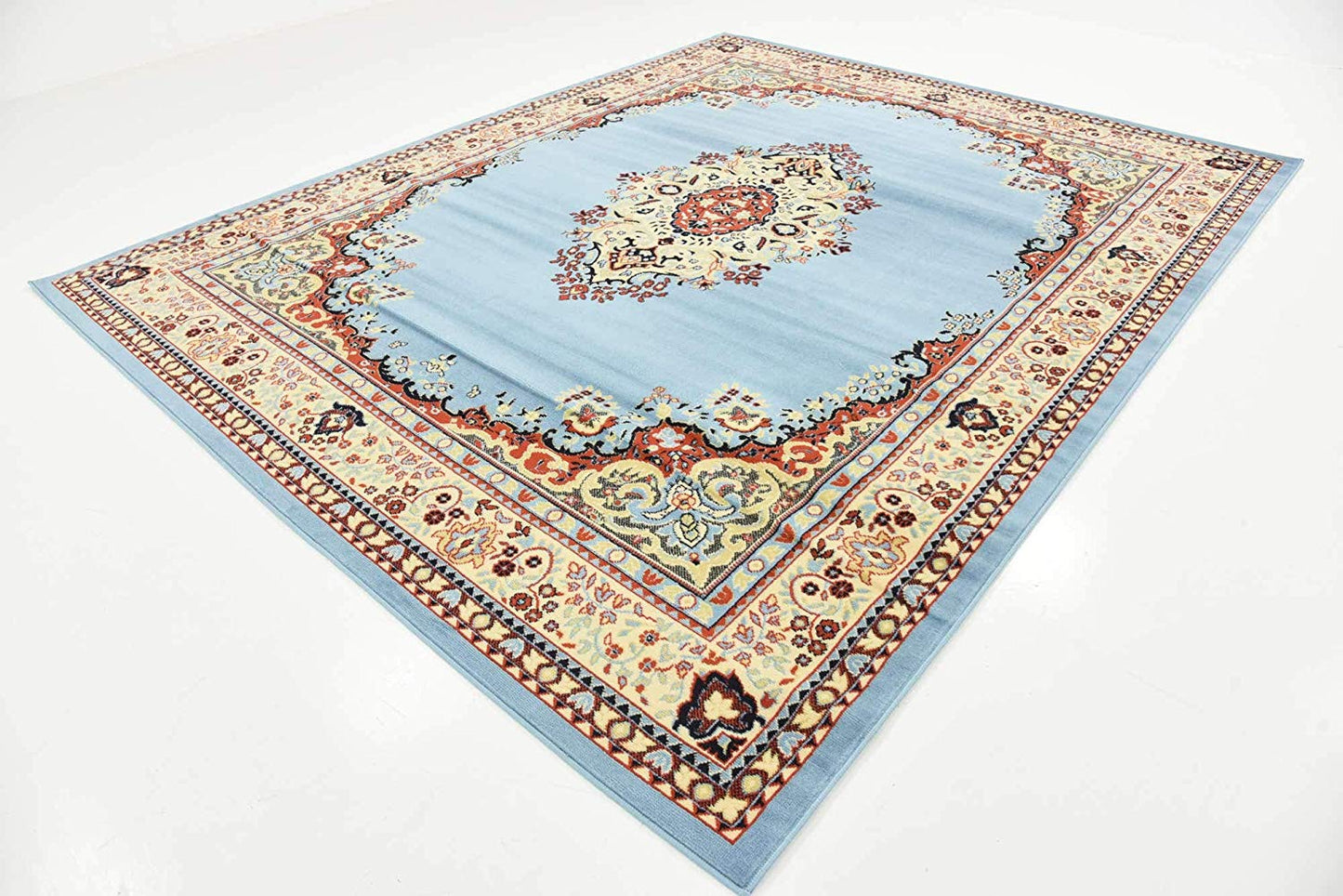 Traditional Light Blue Soft Area Rug