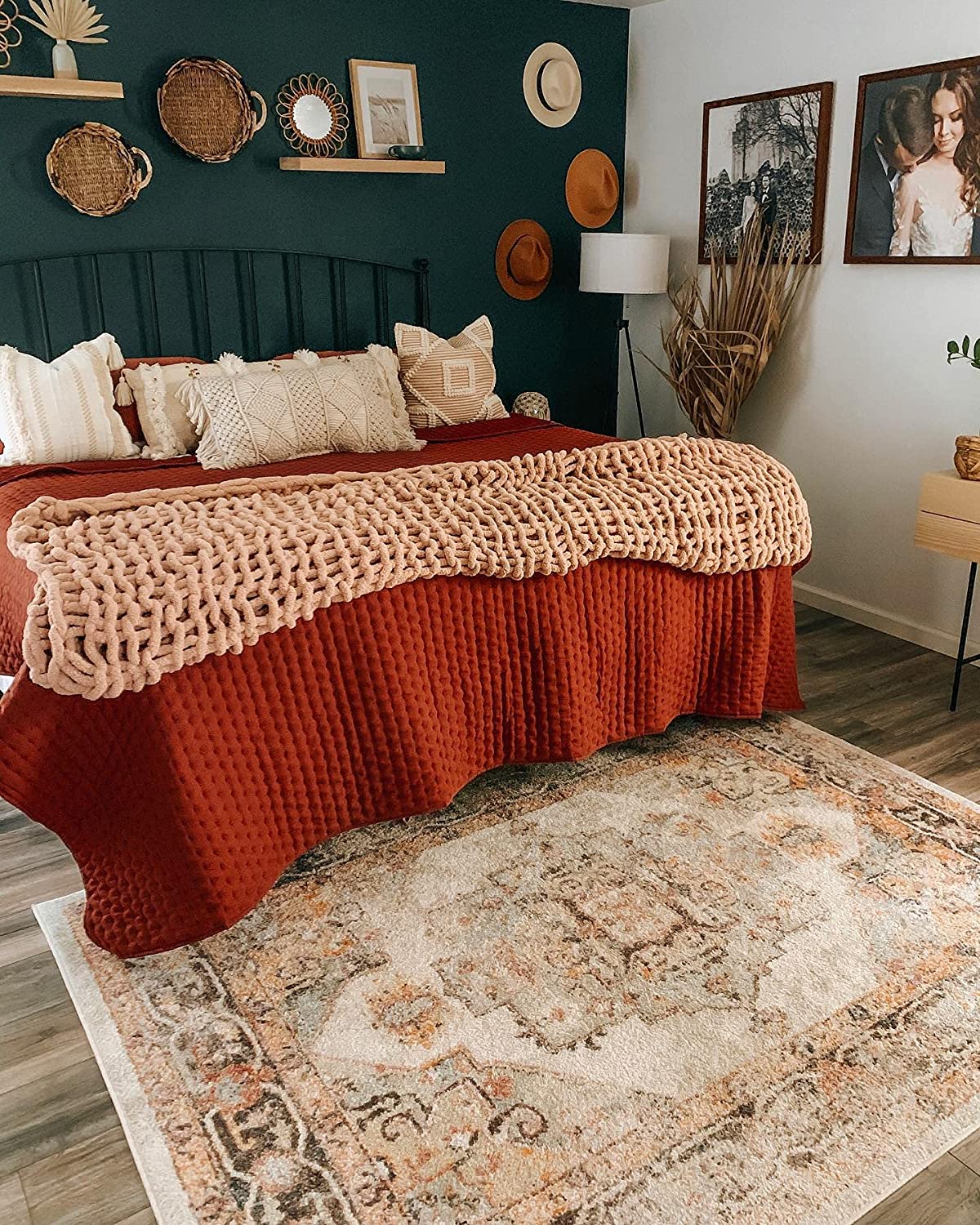 Medallion Ivory Multi Rustic Traditional Area Rug