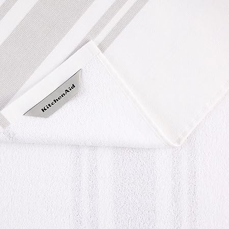 Stripe Gingham Dual Purpose Kitchen Towel 3-Pack Set, Blue Velvet, 16"x28"