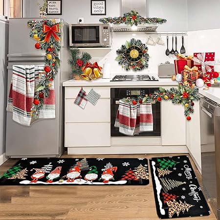 Green Monster Non Slip Christmas Kitchen Decoration, Set of 2
