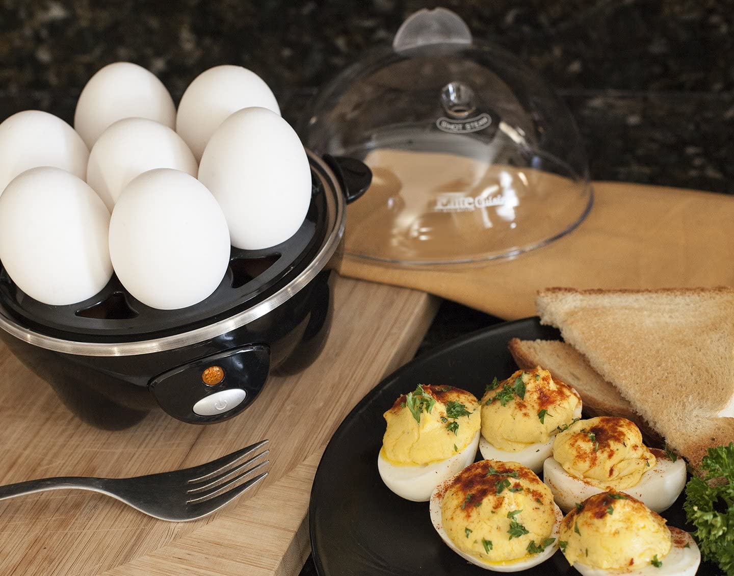 Easy Electric Egg Poacher, Cooker W/ Auto-Shut off, Buzzer, 7 Egg Capacity