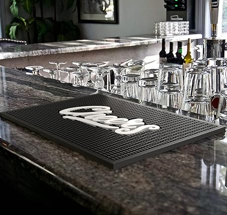 Premium Cheers Bar Mat 18in x 12in 1cm Thick Durable Stylish Service