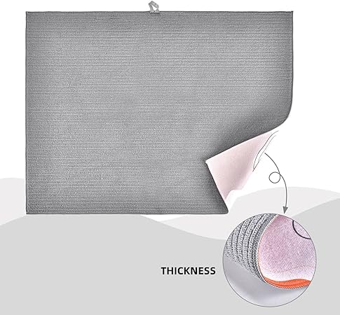 Bird Dish Drying Mat, Absorbent Microfiber Reversible Mats for Kitchen Counter, 16x18 Inch