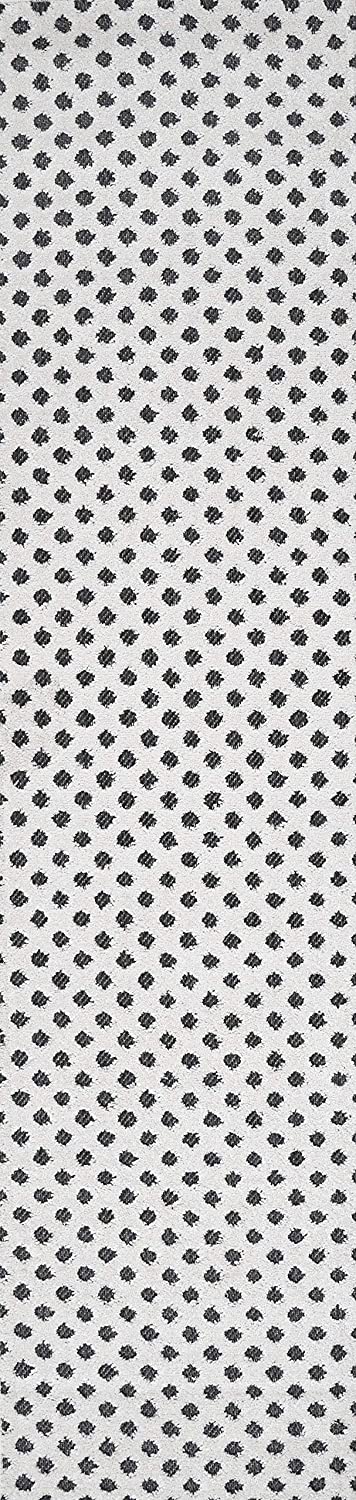 Rabat Mini-Diamond Trellis Indoor/Outdoor White/Black Area Rug