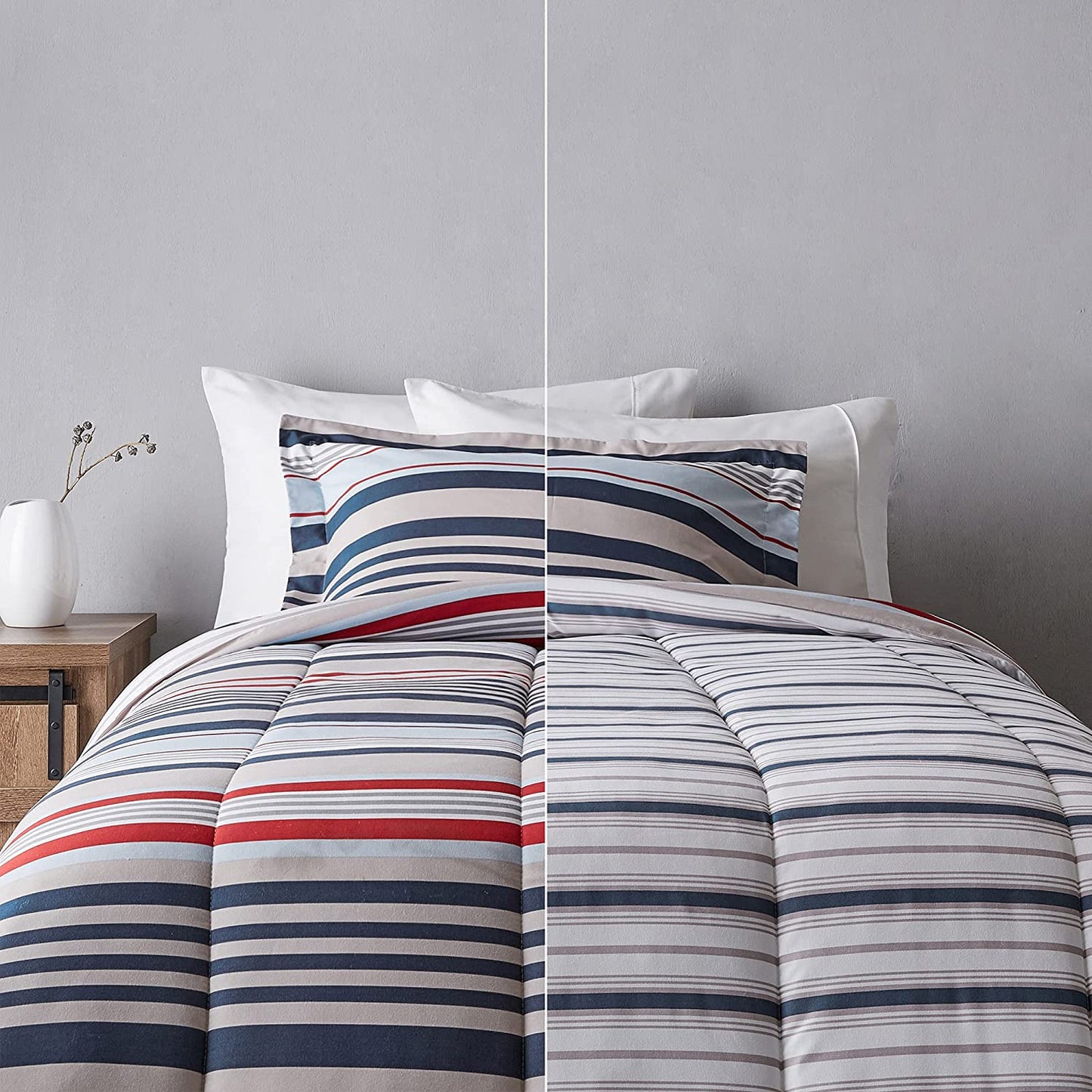 Ultra-Soft Light-Weight Microfiber Reversible Comforter Bedding Set